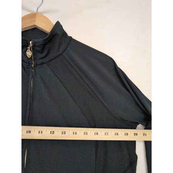 Lilly Pulitzer Tennison Luxletic Jacket Womens XL Black Full Zip Athletic Gym - Picture 13 of 14